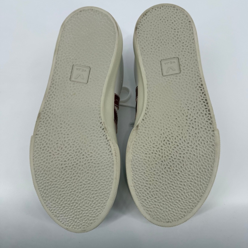 Veja Esplar Sneakers Womens White Metallic Pink Leather Low Top Good Condition - Picture 8 of 8